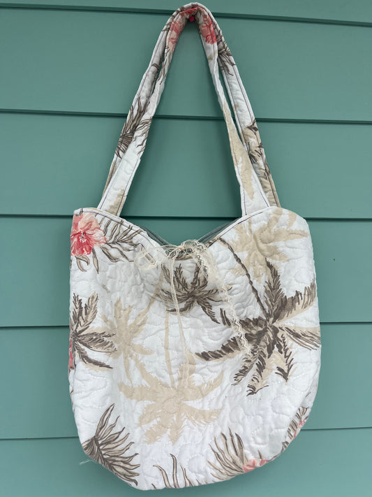 hawaiian lace tie tote
