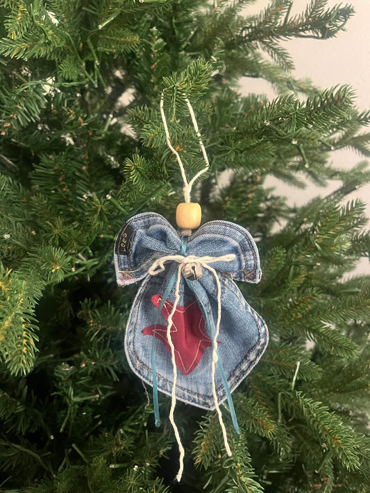 Denim Angel Ornament