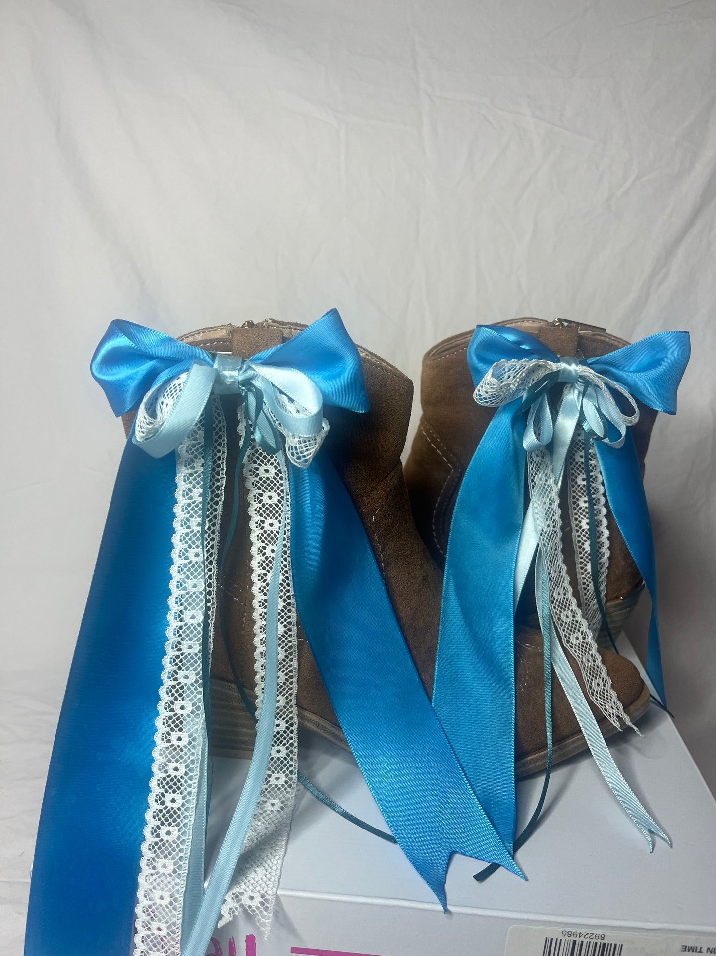Blue Lace Boot Bows