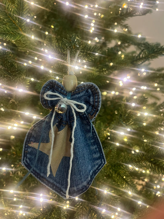 Denim Angel Ornament