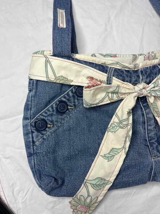 Floral Denim Bag