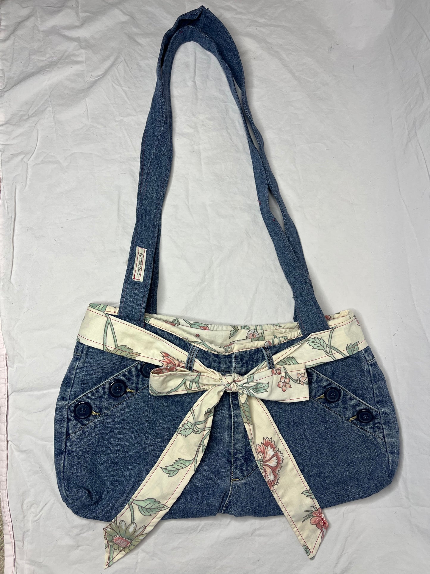 Floral Denim Bag