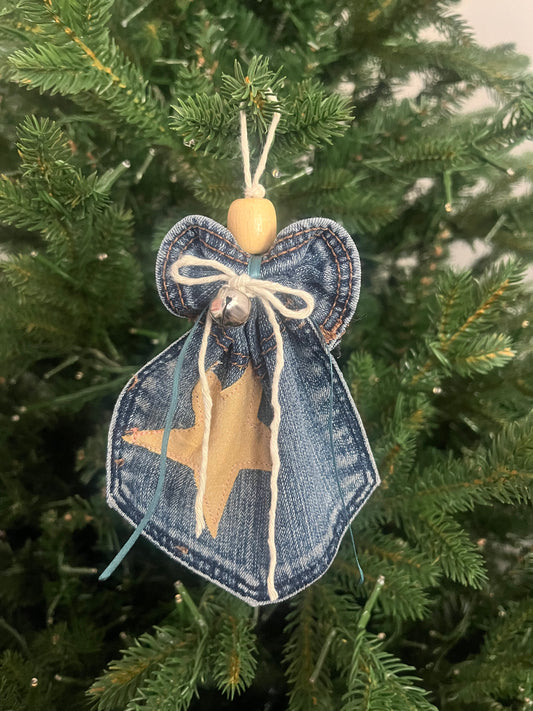 Denim Angel Ornament