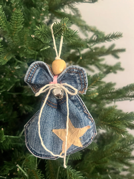 Denim Angel Ornament