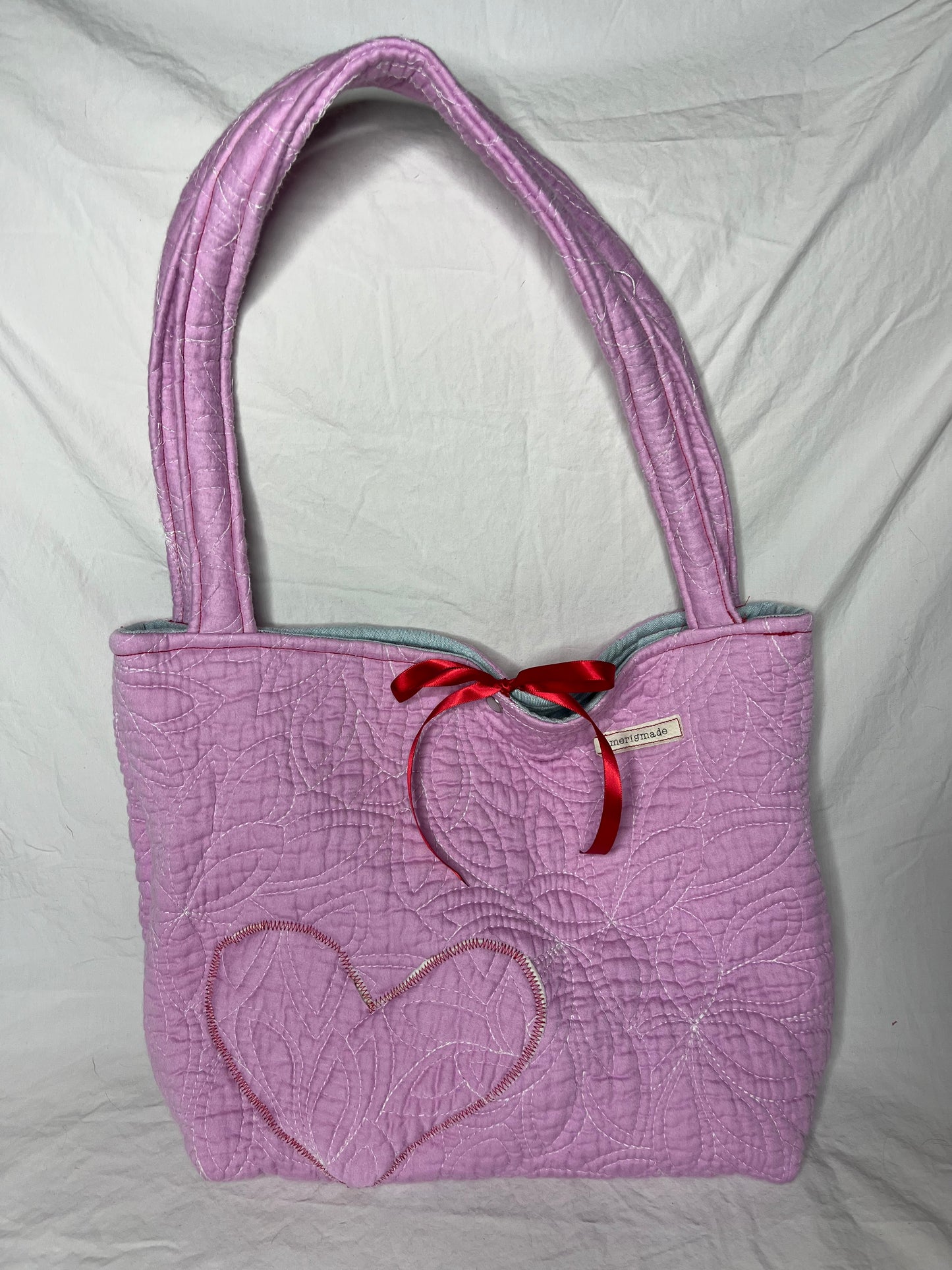 Be Mine Tote with Blue Lining