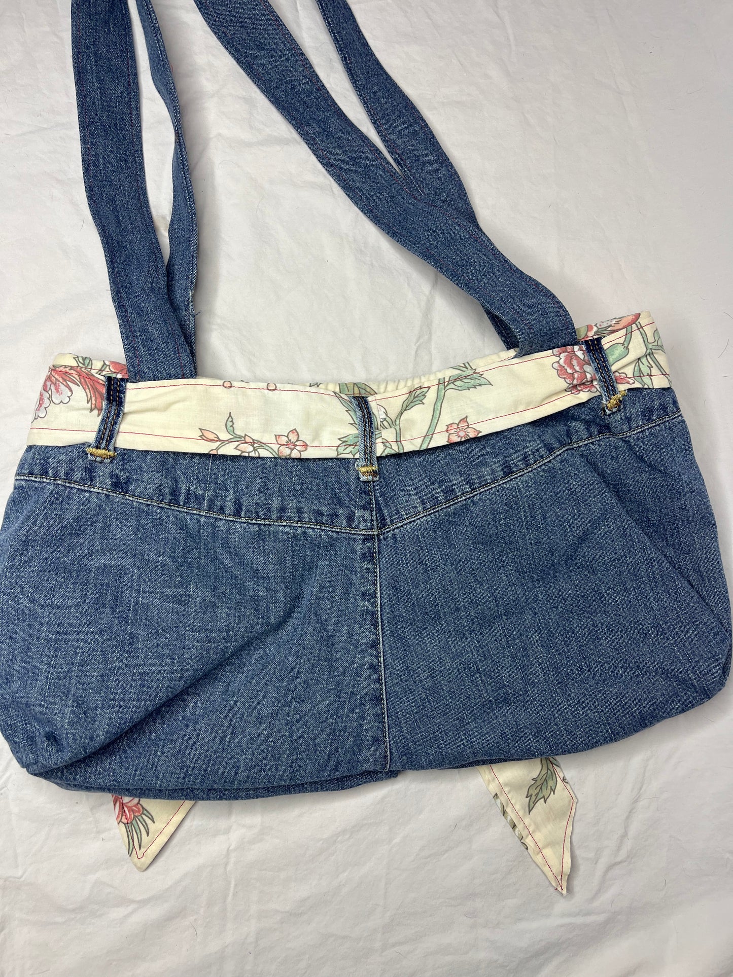 Floral Denim Bag