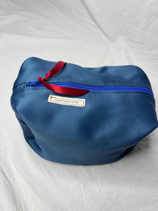Silky Blue Cosmetic Zip