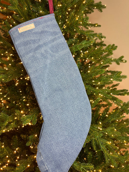 Denim & Mistletoe Stocking