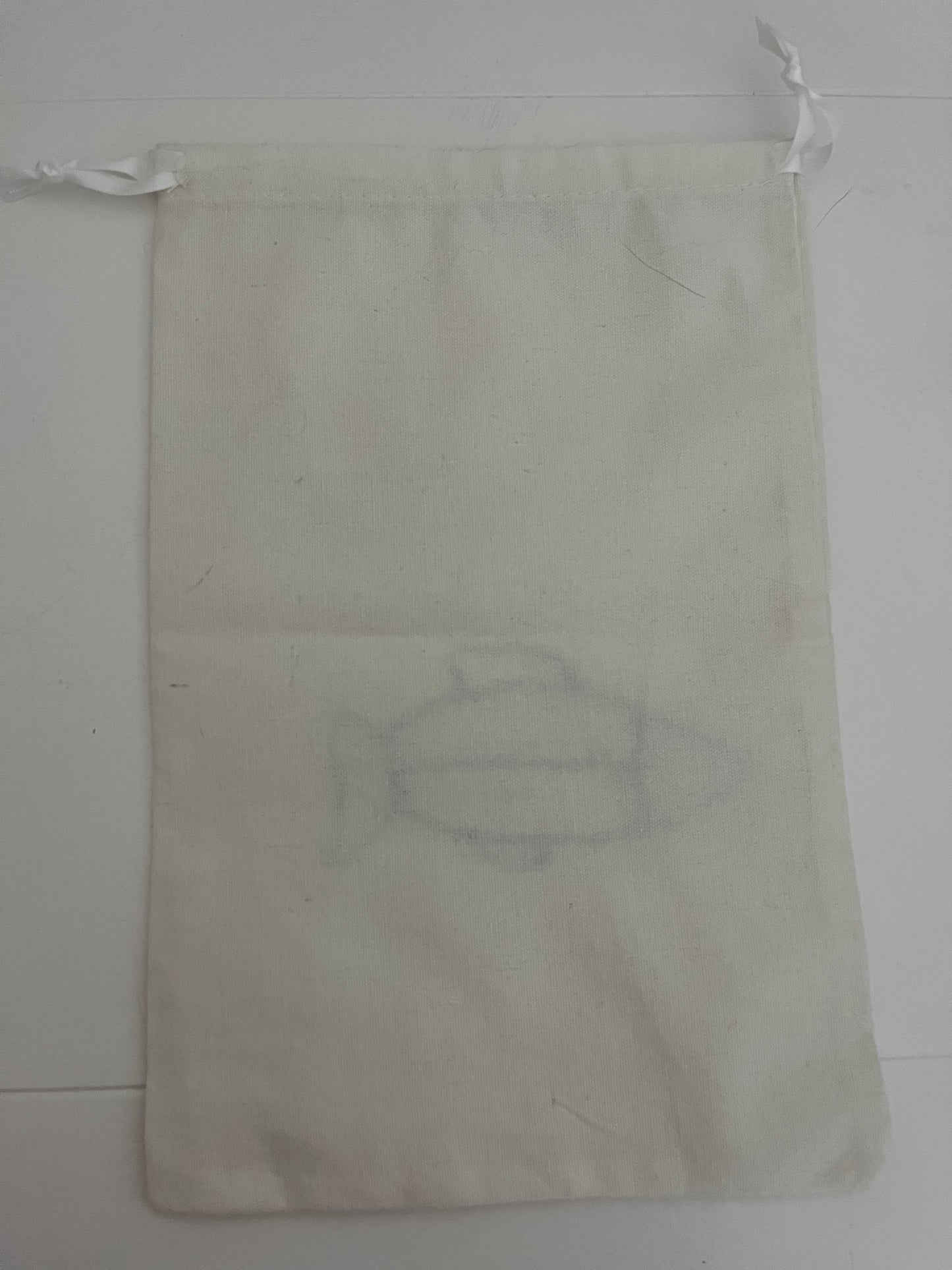 brown fish drawstring bag