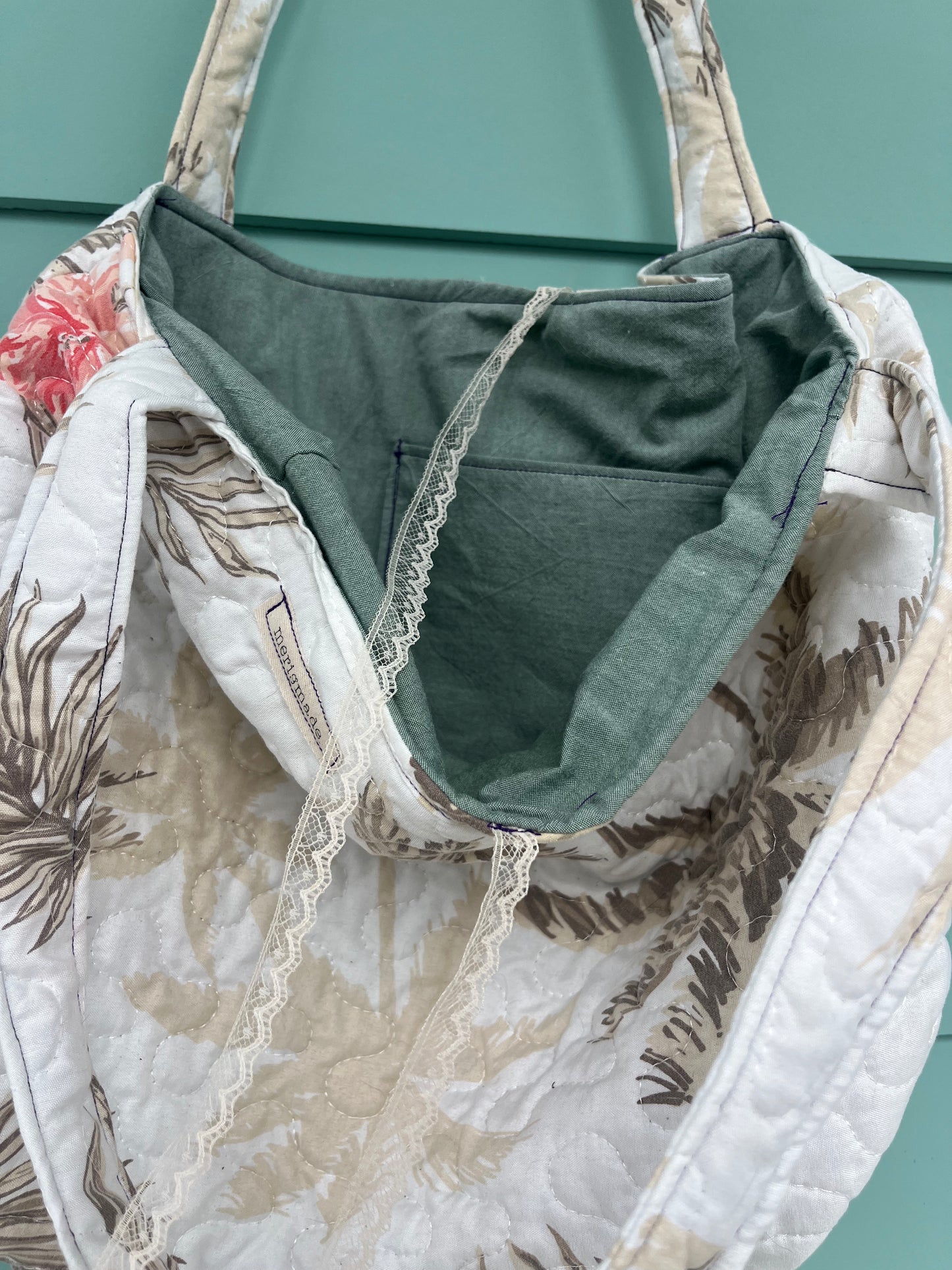 hawaiian lace tie tote