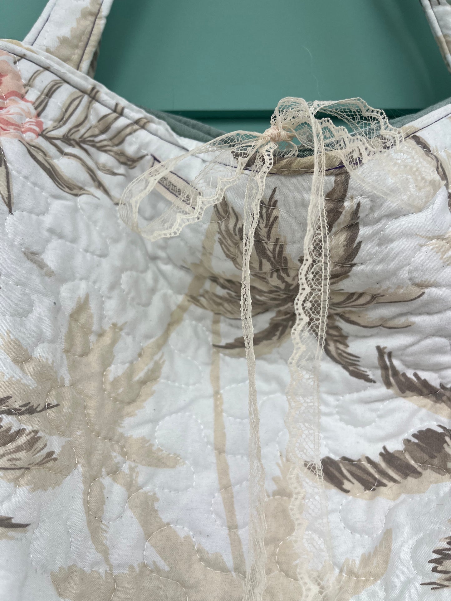 hawaiian lace tie tote